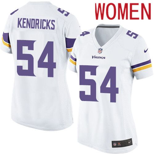 Women Minnesota Vikings #54 Eric Kendricks Nike White Game NFL Jersey->women nfl jersey->Women Jersey